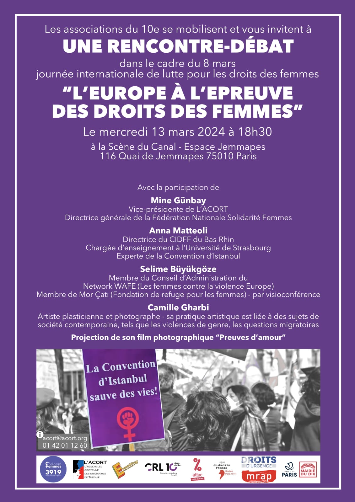 Rencontre- Débat « L’Europe à l’épreuve des droits des femmes » – ACORT