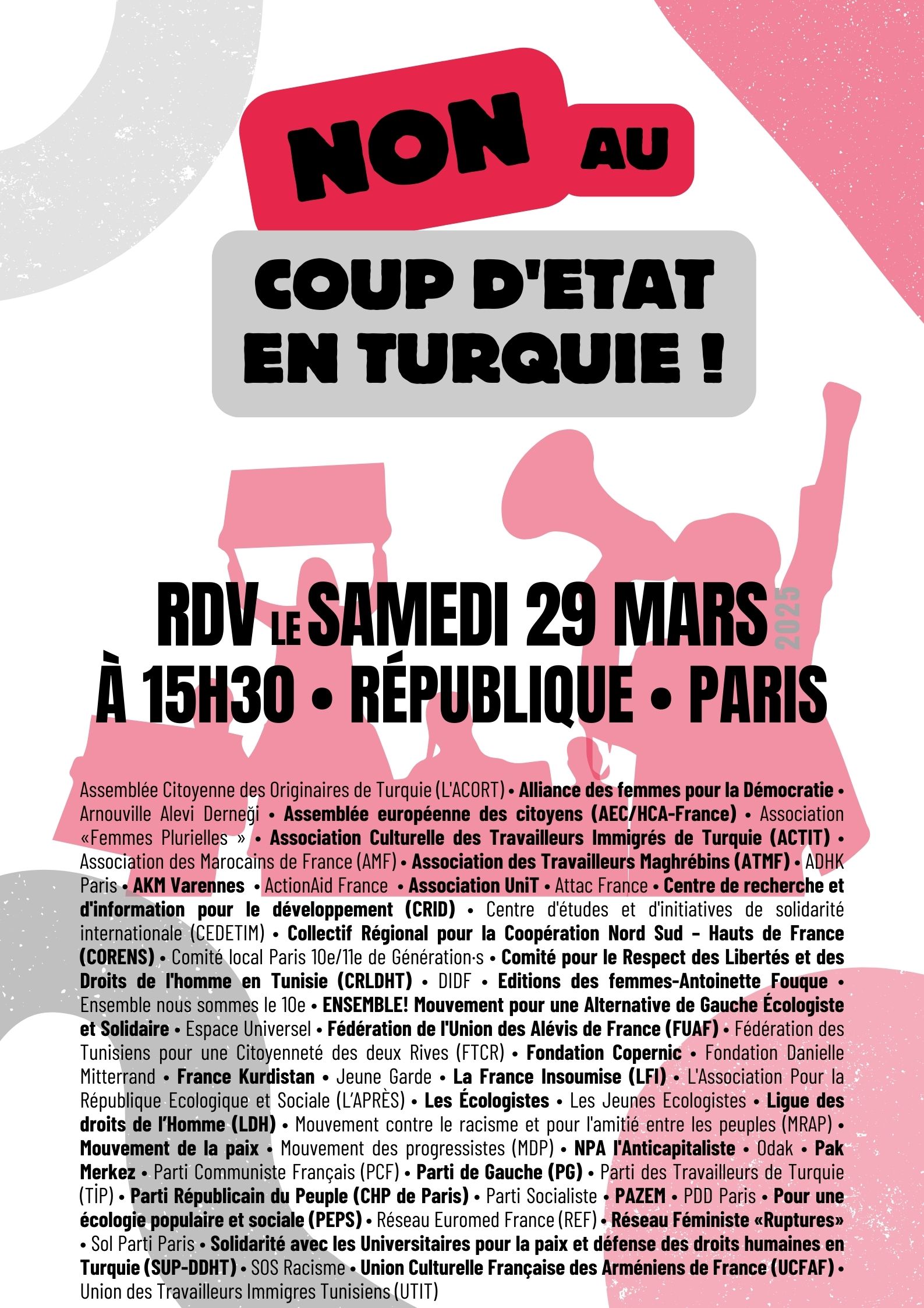 Non au coup d’État en Turquie ! – ACORT